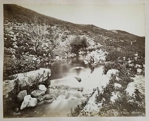 ARAB MUSLIM ELDER MEDITATING WATER & JORDAN HOTEL PALESTINE PHOTOS FELIX BONFILS - Picture 1 of 6