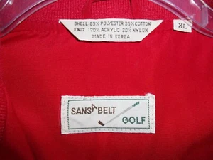 Sansabelt Men's Golf Jacket Full Zip Vintage Zip Pockets Red Size XL - Picture 1 of 11