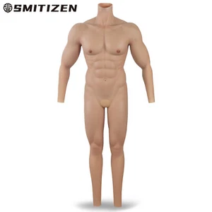 Smitizen Silicone Realistic Fake Chest Muscle BodySuit Costume for Halloween - Picture 1 of 10