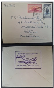 SCARCE 1950 New Zealand Canterbury Centennial Cover ties 2 stamps Chistchurch - Bild 1 von 3