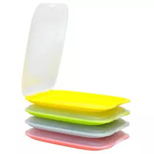 ENGELLAND 4 x Stapelbox Aufschnittbox Frischhaltedose BPA-frei Mix - Bild 1 von 6