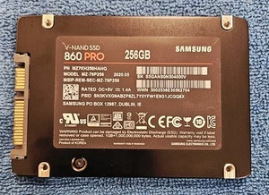 Samsung V-NAND SSD 860 PRO 256GB 2.5" Solid State Drive MZ7KH256HAHQ MZ-76P256 - Afbeelding 1 van 2