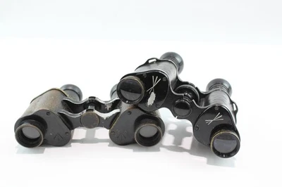 Vintage Aitchson London & S4 M302 Military Binoculars x 2 - Image 1 of 4