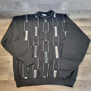 Vintage Bachrach Sweater Abstract Geometric Coogi Style 90’s Men’s Size XXL NWT - Picture 1 of 9