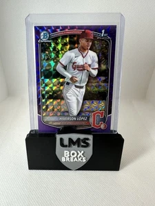 2025 Bowman Chrome - Prospects Hiverson Lopez, Hiverson Lopez #BCP-196 Purple... - Picture 1 of 1