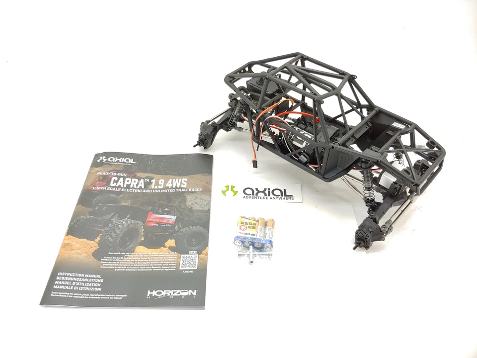 NEW Axial Capra 1.9 4WS 1/10 4WD Rock Crawler Roller w/ MOTOR & SERVOS: BLACK - Image 1 of 4
