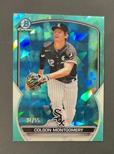 2023 Bowman Sapphire - Chrome Prospects Colson Montgomery #BCP-48 Aqua /55 (RC) - Foto 1 di 2
