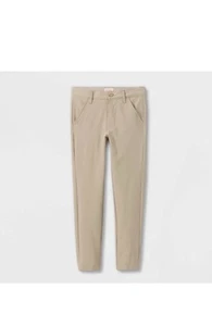 Boys' Straight Fit Uniform Pants - Cat & Jack™Khaki 12 - Picture 1 of 3
