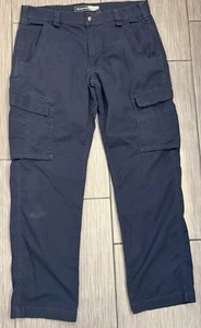 Carhartt Herren Marineblau Force Relaxed Fit Riptop Cargo Arbeitshose Größe 34x30 - Bild 1 von 9
