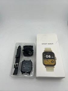 Smart Watch Black With Bands & Charging Cord New - Photo 1 sur 3