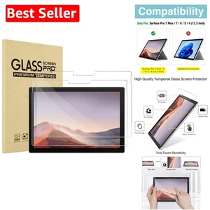 Glossy Anti-Fingerprint Tempered Glass Protector for Surface Pro 12.3" - 2 Count - Picture 1 of 10