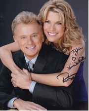VANNA WHITE & PAT SAJAK Signed 8x10 WHEEL OF FORTUNE Photograph - To John
