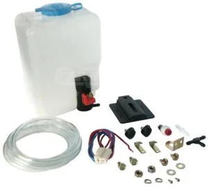 UNIVERSAL 12V WINDSCREEN WASHER BOTTLE KIT MOTOR PUMP JETS 160186 CLASSIC CAR - Picture 1 of 1