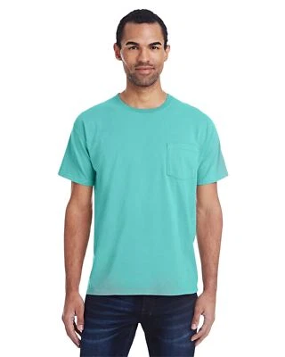 Hanes Mens ComfortWash 100% Cotton Garment-Dyed Pocket T-Shirt GDH150 - Image 1 of 2