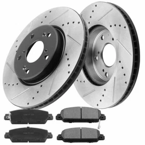 Front E-Coating Black Brake Rotors Ceramic Brake Pads For 13-20 Honda Accord 33 - Imagen 1 de 5