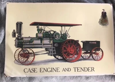 Case Engine and Tender Metal Sign-AAA Sign Co. Vintage Tin - Image 1 of 4
