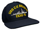Vintage USS CV Ricketts Hat Cap Snap Back DDG 5 US Navy Guided Missile Destroyer