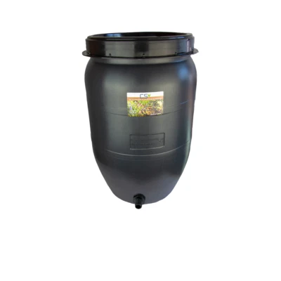 CS Drehdeckelfass 120 Liter grau mit Tankdurchführung für die drucklose Bewässer - Bild 1 von 2