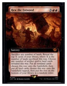 MTG Magic Lord of the Rings #361 Hew the Entwood Mythic Rare Extended Art (Qty) - Picture 1 of 2
