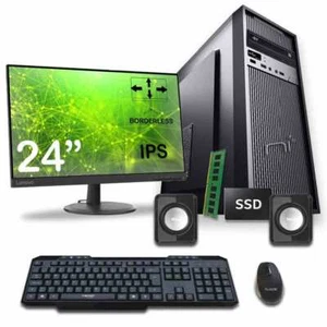 Computer completo 8gb ram ssd 240 gb monitor mouse tastiera altoparlanti inclusi - Foto 1 di 4