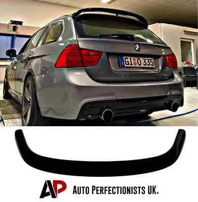BMW 3 Series E91 Touring Estate Gloss Black Rear Roof Spoiler Lip Wing Body Kit - image 1 of 4