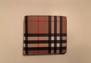 Portafoglio beige tartan Burberry | Ratti Boutique