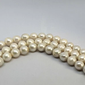 Edison pearl loose string, 10-12 mm, A, graduated, white, by Pearls Direct - Picture 1 of 3