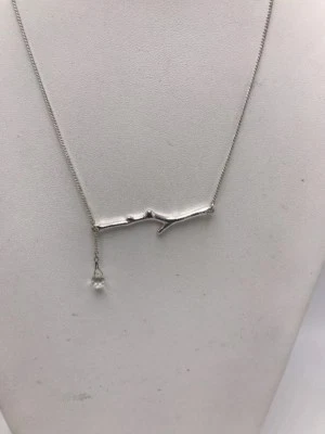 Collar Chloe e Isabel Rama de Plata y Dije de Cristal MN2 - Raro - VV2 Foto 1 de 4