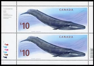 CANADA 2010 MINT NH PANE OF 2 #2405, BLUE WHALE !! 03 - Picture 1 of 2