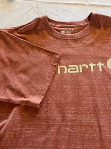 Carhartt Hemd Herren Gr. XLT Burgund Kurzarm Tee Arbeit Oberteil Fun. - Bild 1 von 10