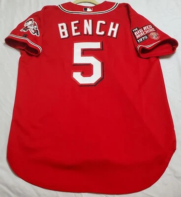 AUTHENTIC RUSSELL ATHLETIC JOHNNY BENCH 40 MEDIUM CINCINNATI REDS TBC Jersey USA - Image 1 of 4