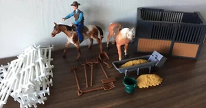Ray Stable Set Lot Plastic Horses with Figure Other Accessories J - Picture 1 of 12