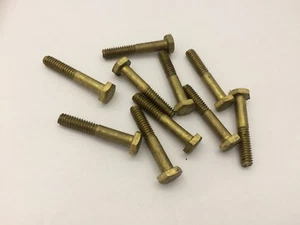 (quantity of 10) 1/4 -20 x 1 1/2 HEX HD BRASS Cap Screws - Picture 1 of 2
