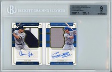 2018 Panini National Treasures Aaron Judge Cody Bellinger Dual Material Signatur