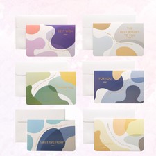  12 Sets Colorful Greeting Card with Envelope Lovely Message Cards Kit for