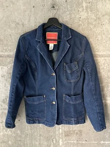 Woman’s Isaac Mizrahi For Target Denim Blue Blazer Size Medium - Bild 1 von 6