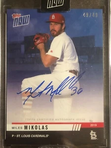 2019 Topps Now #OD-375B Miles Mikolas St. Louis Cardinals AUTO AUTOGRAPH 49/49 - Picture 1 of 2
