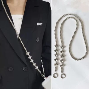 With Card Pearl Phone Lanyard 120cm Messenger Bag Chain Wallet - Photo 1 sur 6
