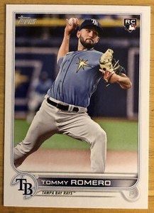 2022 Topps Update Series Tommy Romero Rookie Card (RC) #US76 Tampa Bay Rays NM