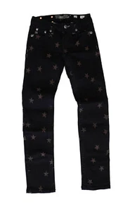 Pantalones de mezclilla ajustados negros con estrellas Miss Me para niñas talla 12 - Imagen 1 de 2