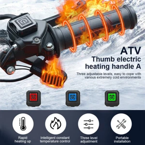 Universal Electric Heated Grips Handlebar Warmer ATV Motorcycle Parts For Winter - Picture 1 of 24