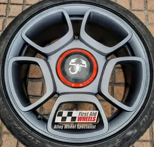 R436AS Swap FIAT 500 ABARTH 4X 17'' GENUINE PETAL SATIN ANTHRACITE ALLOY WHEELS - Picture 1 of 3