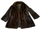 Women's Beaver Fur Coat 21 inches bust Bon Ton Fur Shop 33 inches long