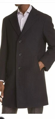 Canali plaid wool/cashmere topcoat. 56/46/XL. $2195 - Image 1 of 4