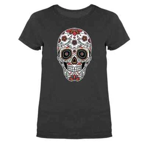 Sugar Skull Skeleton Damen T-Shirt - Bild 1 von 19