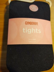 NWT Gymboree Solid Tights Sz 3-4 Years Black New in Package - Picture 1 of 2