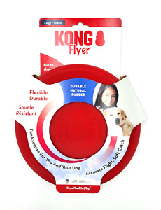 KONG Flexible Flyer LARGE 9" Durable Rubber Frisbee Dog Fetch Toy