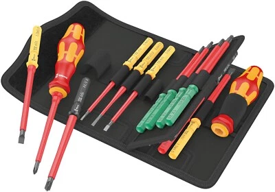 Wera Kraftform Kompakt VDE 17 Universal 1 Tool Finder 17 Pce VDE Screwdriver Set - Image 1 of 4