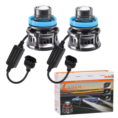 2x Projector Lens Fog Light Headlights Bulb H11 LED Laser Blue Foto 1 de 4