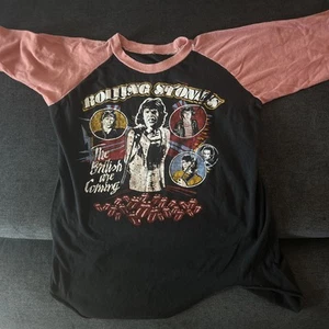 Camisa De Colección The Rolling Stones 1981 JFK JAM Manga 3/4 Doble Cara The British... - Imagen 1 de 10
